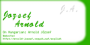 jozsef arnold business card